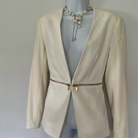 Grace Element Women's White Blazer Jacket - Picture 14 of 16